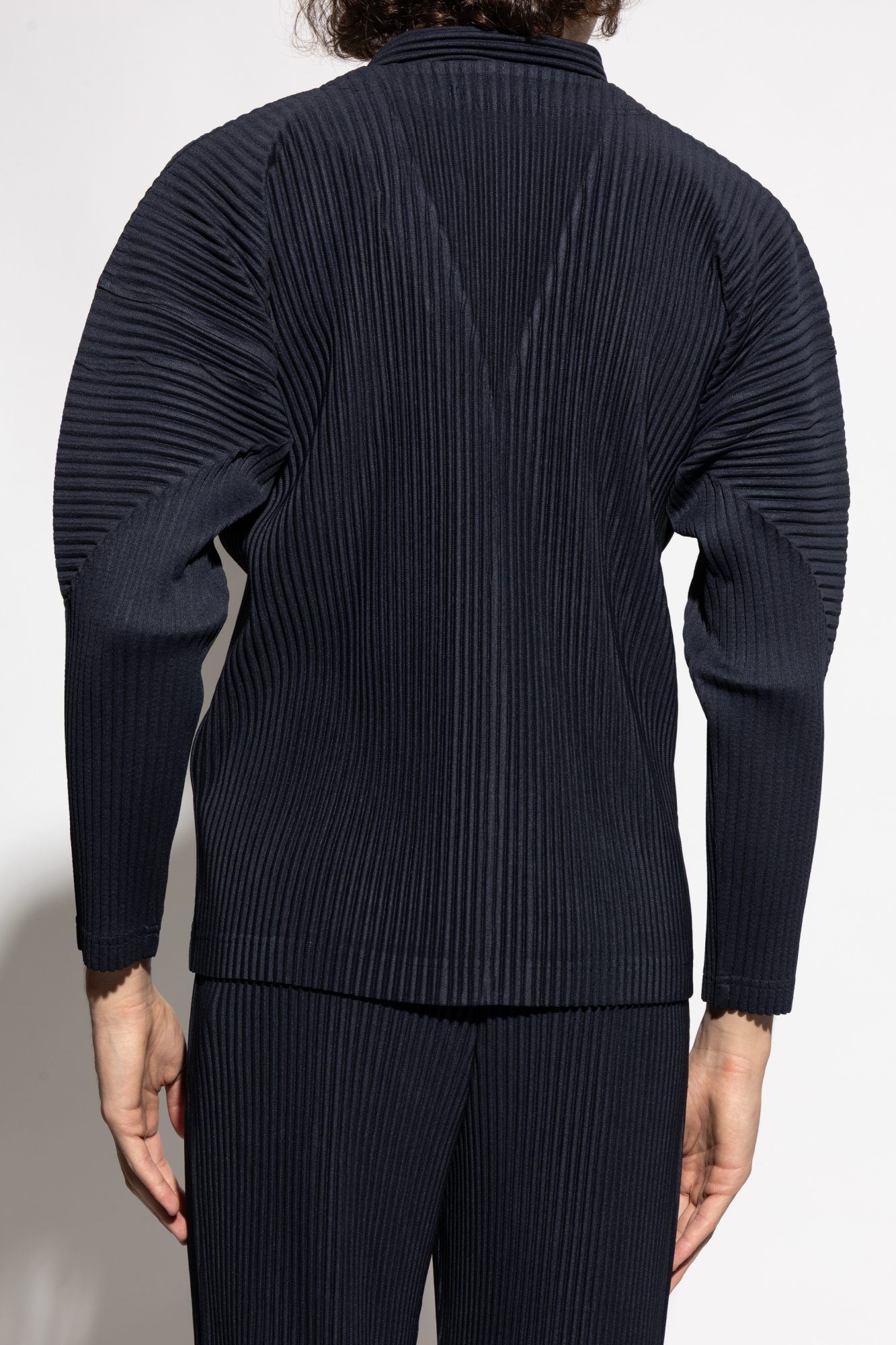 Navy blue Pleated cardigan Homme Plissé Issey Miyake
